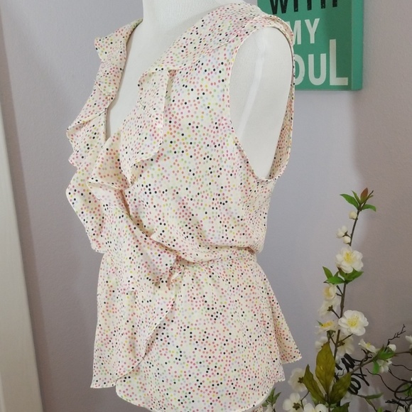 Max Studio Sprinkle Wrap Blouse - Picture 3 of 7